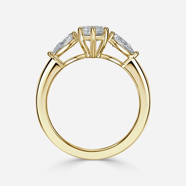 Nimi Yellow Gold Trilogy Engagement Ring