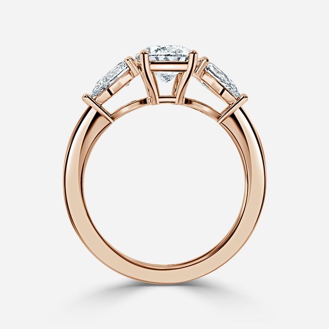 Nimi Rose Gold Trilogy Engagement Ring