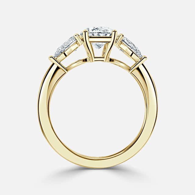 Nimi Yellow Gold Trilogy Engagement Ring