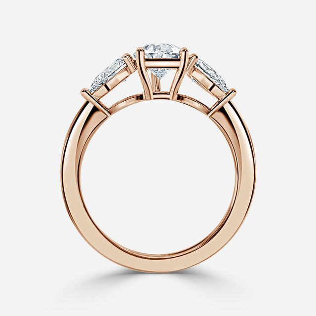 Nimi Rose Gold Trilogy Engagement Ring
