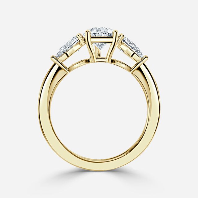 Nimi Yellow Gold Trilogy Engagement Ring