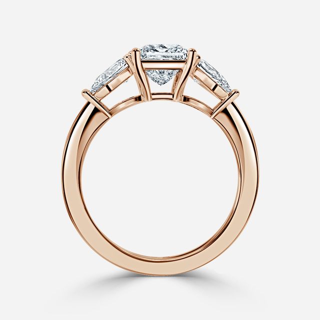 Nimi Rose Gold Trilogy Engagement Ring