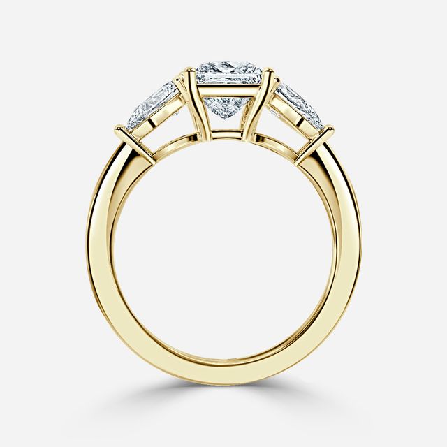 Nimi Yellow Gold Trilogy Engagement Ring