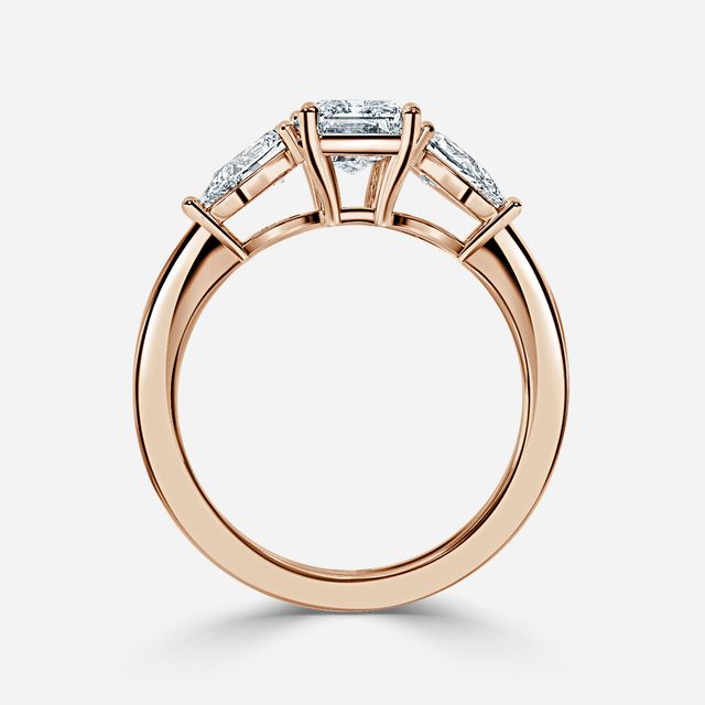 Nimi Rose Gold Trilogy Engagement Ring