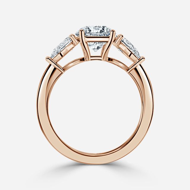 Nimi Rose Gold Trilogy Engagement Ring
