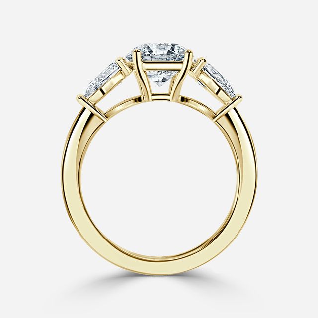 Nimi Yellow Gold Trilogy Engagement Ring