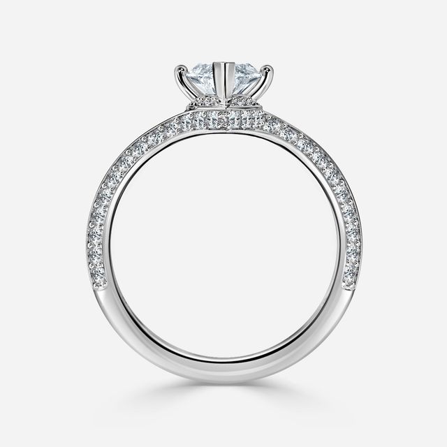 Nefta White Gold Unique Engagement Ring