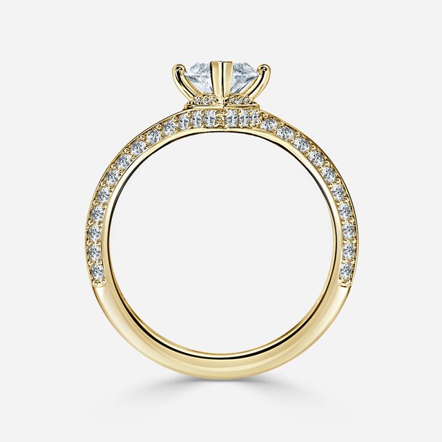 Nefta Yellow Gold Unique Engagement Ring