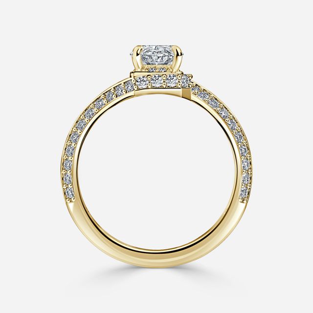 Nefta Yellow Gold Unique Engagement Ring
