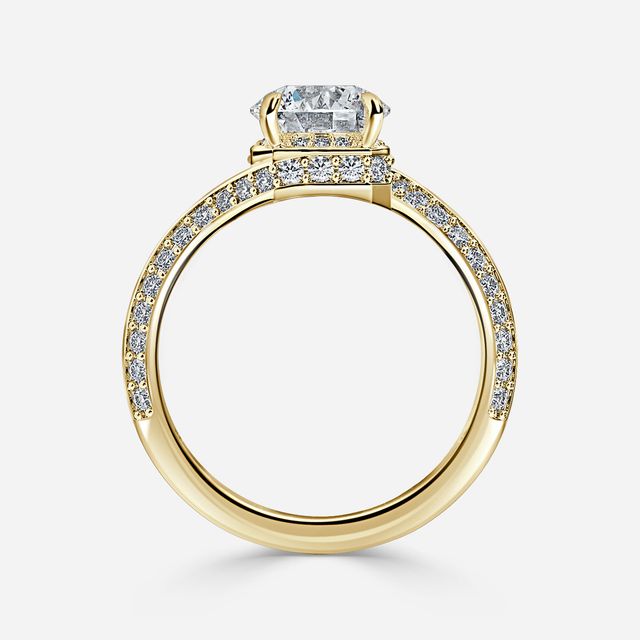 Nefta Yellow Gold Unique Engagement Ring