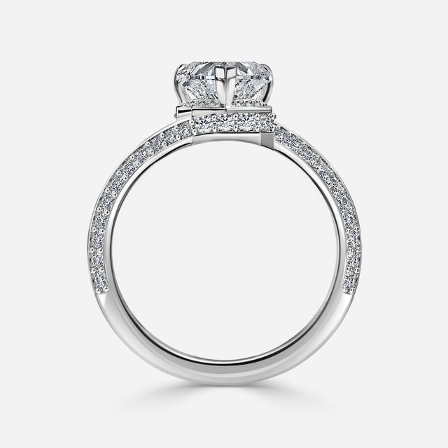 Nefta White Gold Halo Engagement Ring