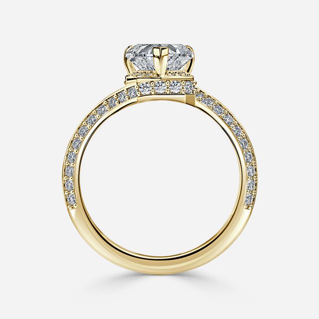 Nefta Yellow Gold Unique Engagement Ring
