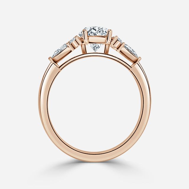 Nanami Rose Gold Trilogy Engagment Ring