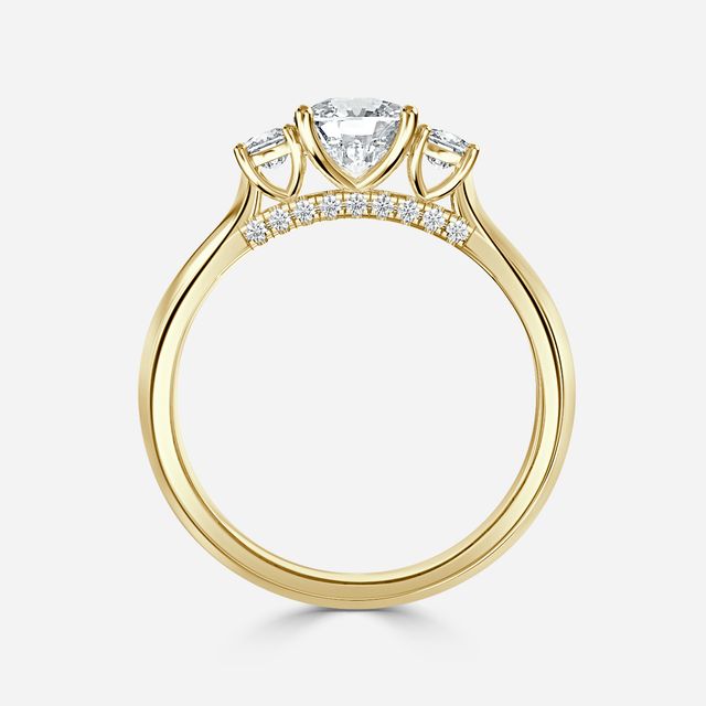 Daisy Yellow Gold Enagagement Ring