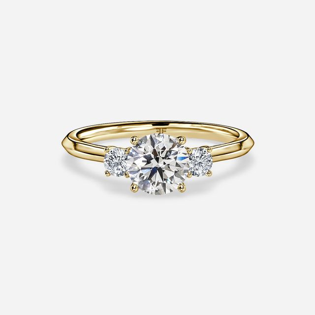 Daisy Yellow Gold Enagagement Ring