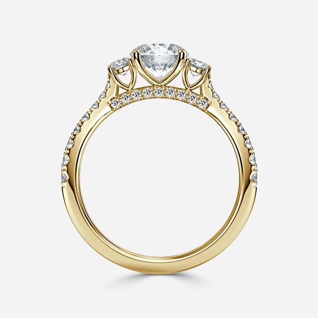 Aurora Yellow Gold Engagement Ring