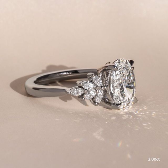 Anastasia White Gold Unique Engagement Ring
