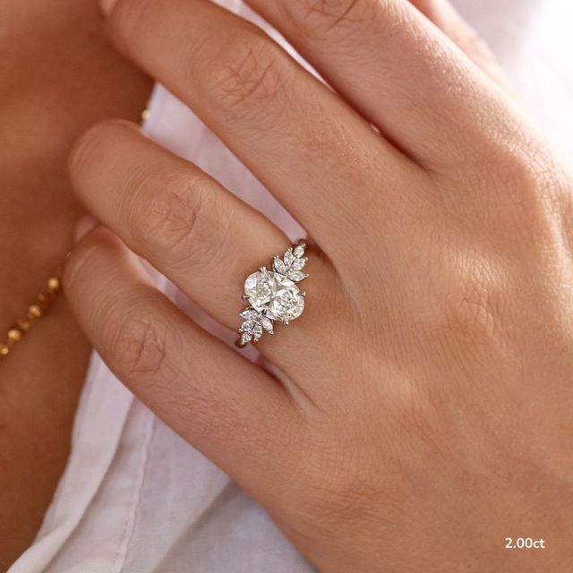 Anastasia White Gold Unique Engagement Ring