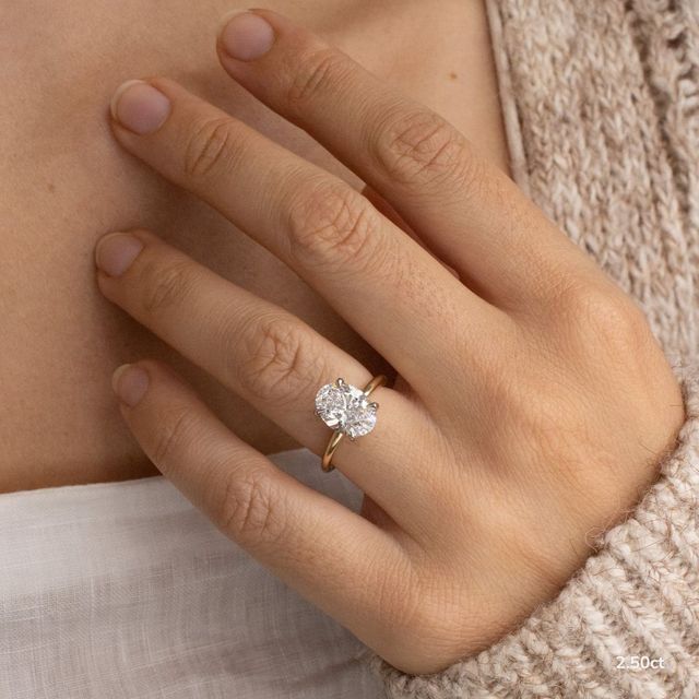 Kate Two Tone Yellow Gold Engagement Ring