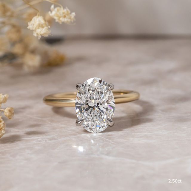 Kate Two Tone Yellow Gold Engagement Ring