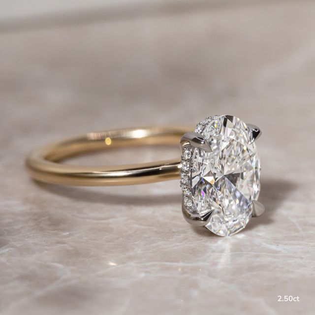 Kate Two Tone Yellow Gold Engagement Ring