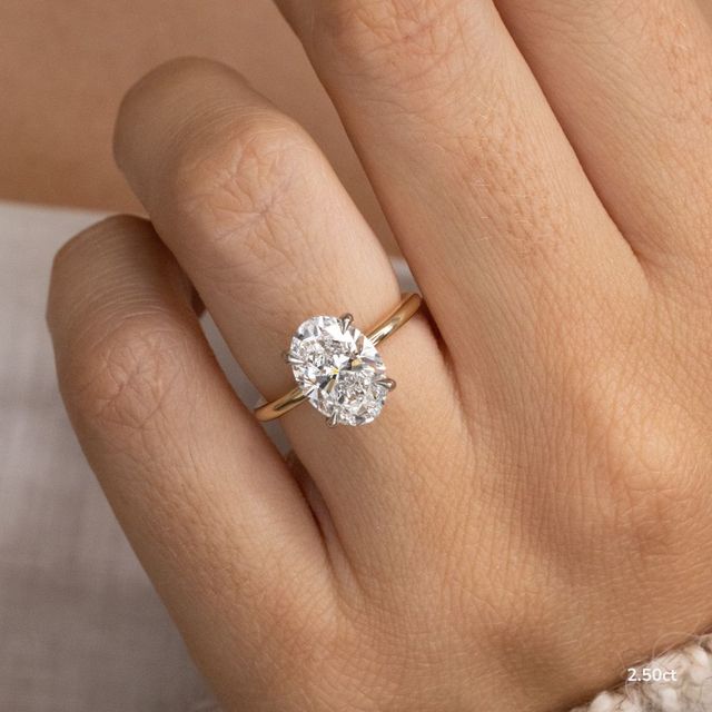 Kate Two Tone Yellow Gold Engagement Ring