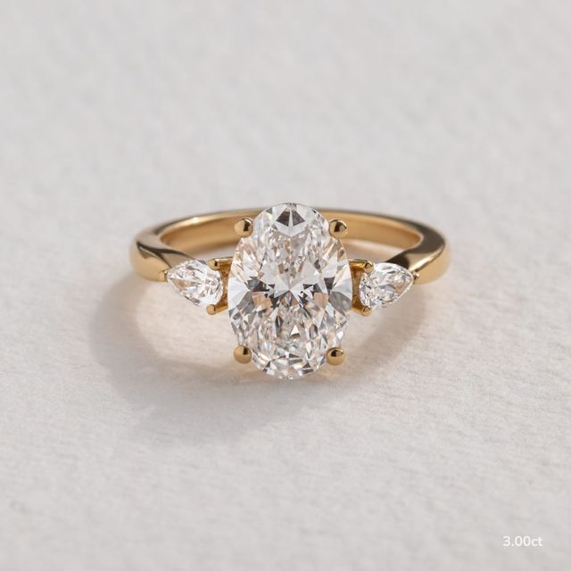 Nimi Yellow Gold Trilogy Engagement Ring