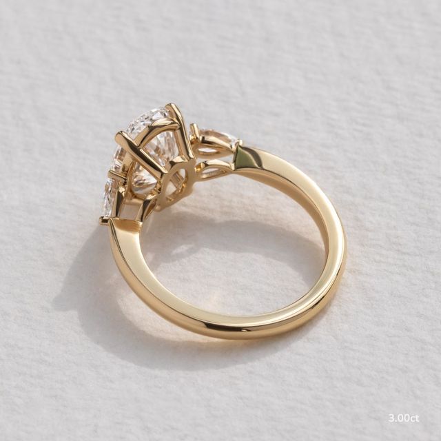 Nimi Yellow Gold Trilogy Engagement Ring