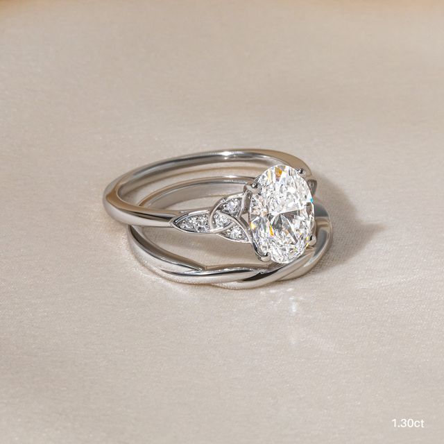 Celtic Song White Gold Vintage Engagement Ring