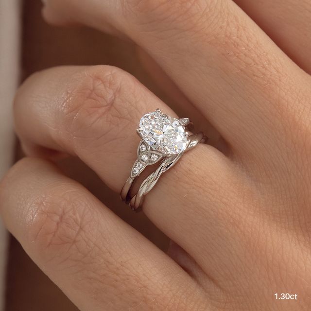 Celtic Song White Gold Vintage Engagement Ring