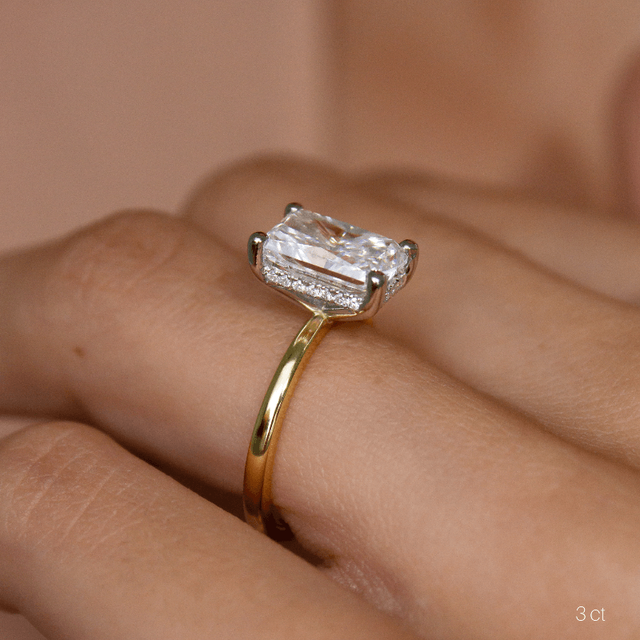 Kate Two Tone Yellow Gold Engagement Ring