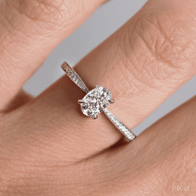 Antares Platinum Pave Engagement Ring
