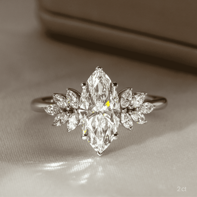 Anastasia Platinum Unique Engagement Ring