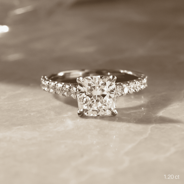 Josephine Platinum Pave Engagement Ring