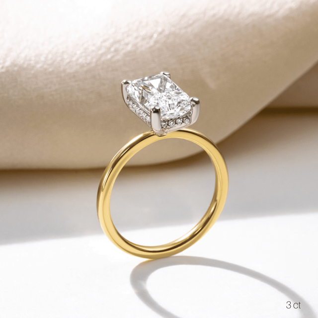 Kate Two Tone Yellow Gold Engagement Ring
