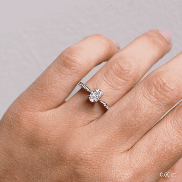 Antares Platinum Pave Engagement Ring