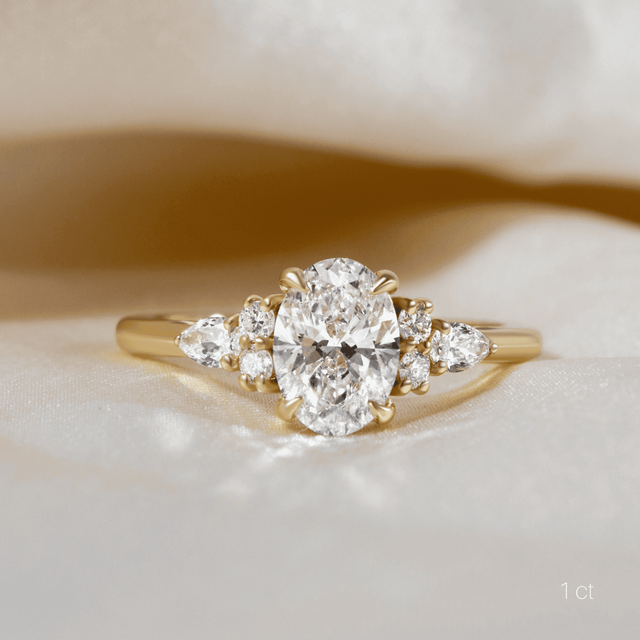 Nanami Yellow Gold Trilogy Engagment Ring