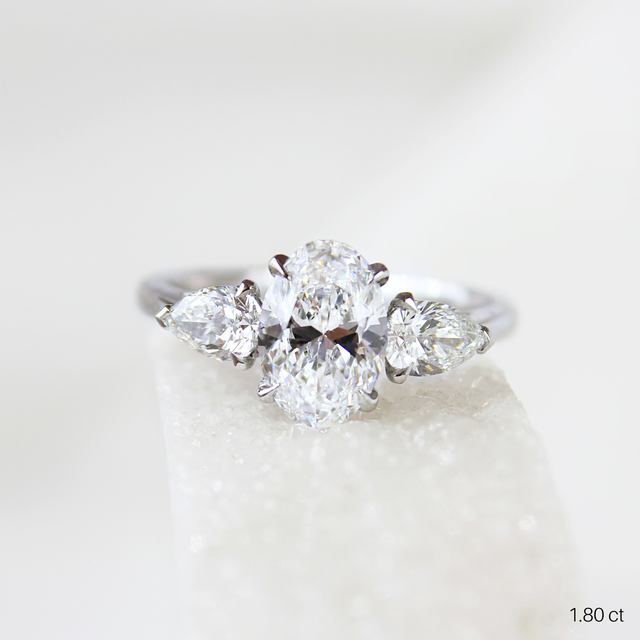 Nimi Platinum Trilogy Engagement Ring