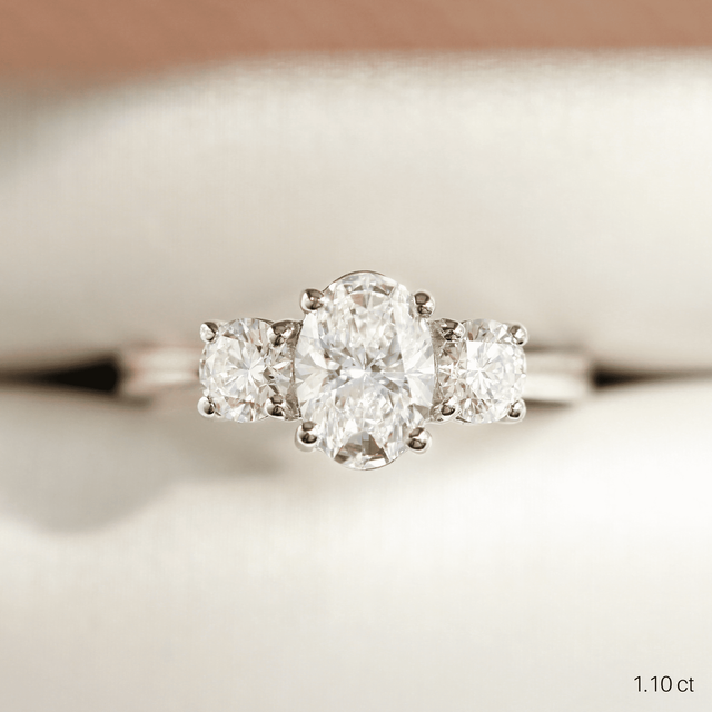 Rohini Platinum Flower Engagement Ring