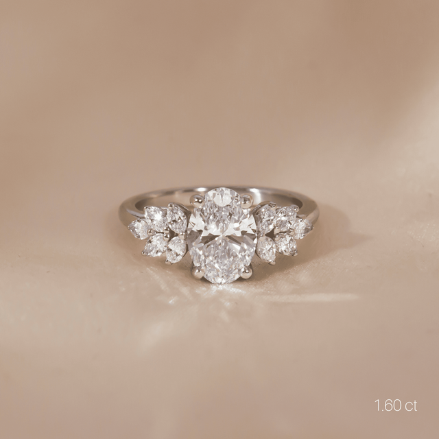 Anastasia Platinum Unique Engagement Ring