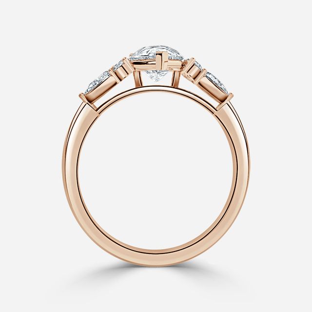 Nanami Rose Gold Trilogy Engagment Ring