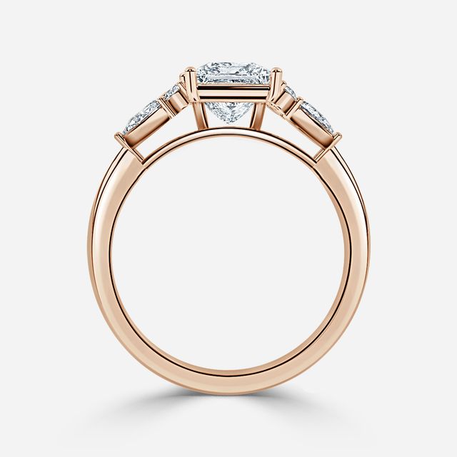 Nanami Rose Gold Trilogy Engagment Ring