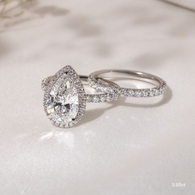 Ayla Platinum Halo Engagement Ring