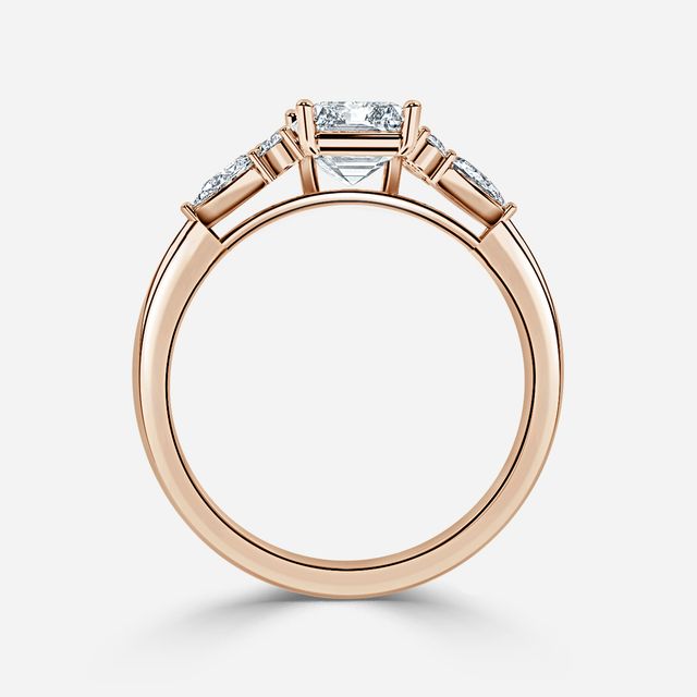 Nanami Rose Gold Trilogy Engagment Ring