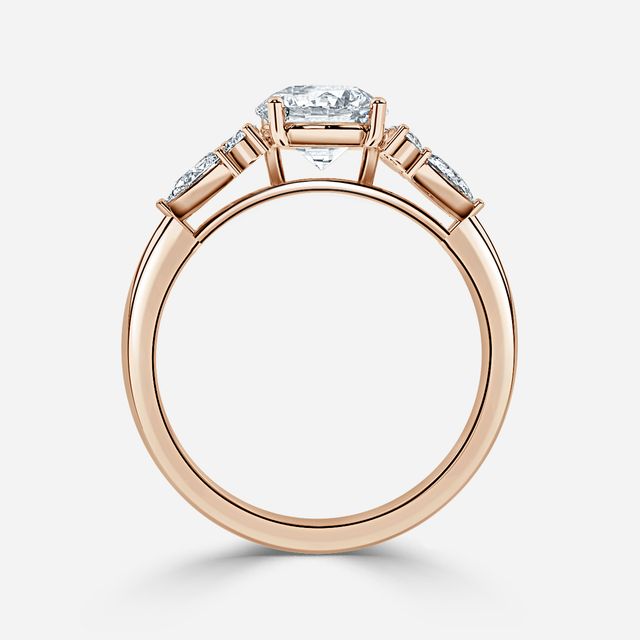 Nanami Rose Gold Trilogy Engagment Ring