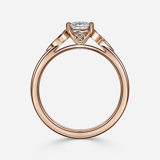 Celtic Song Rose Gold Vintage Engagement Ring