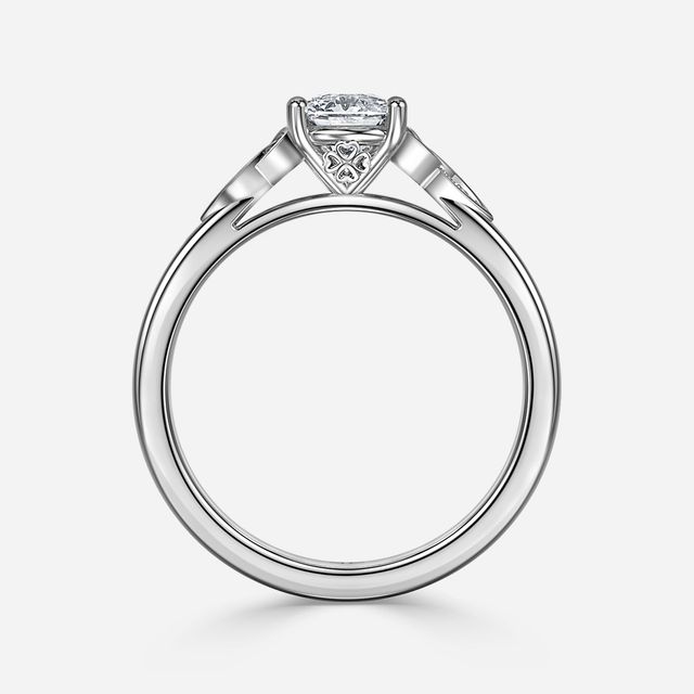 Celtic Song White Gold Vintage Engagement Ring