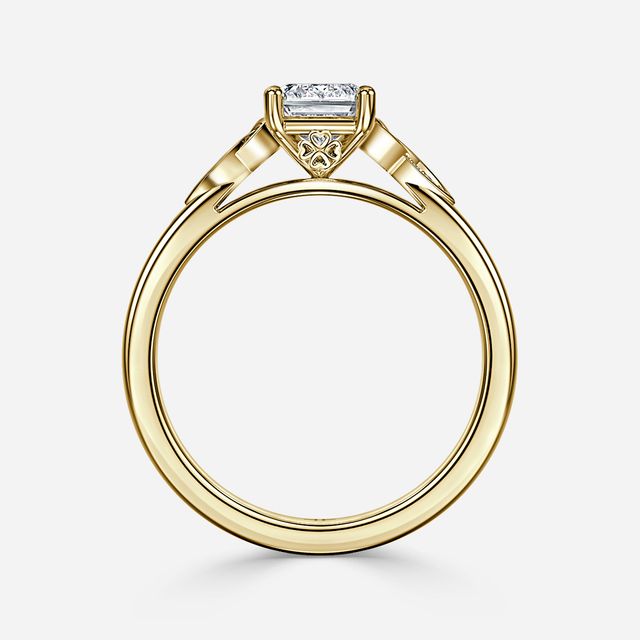 Celtic Song Yellow Gold Engagement Ring