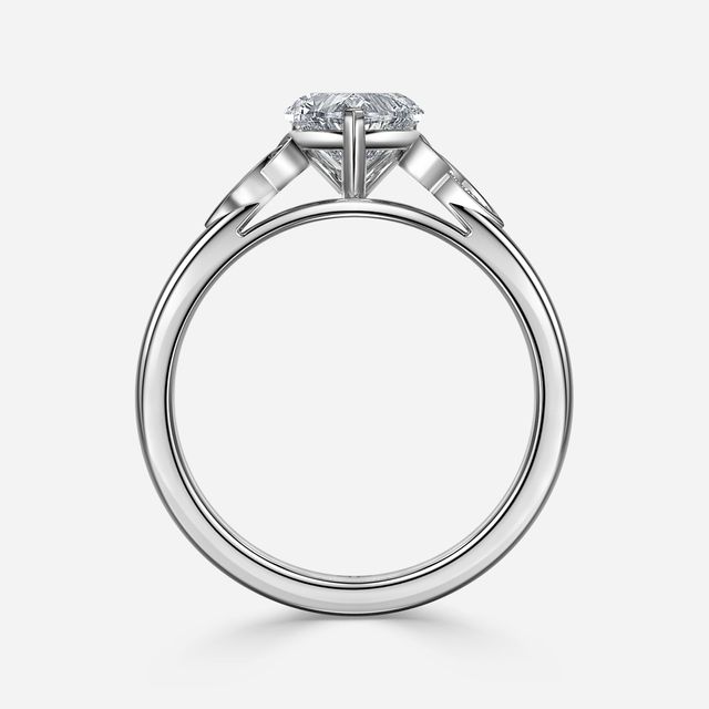 Celtic Song White Gold Vintage Engagement Ring