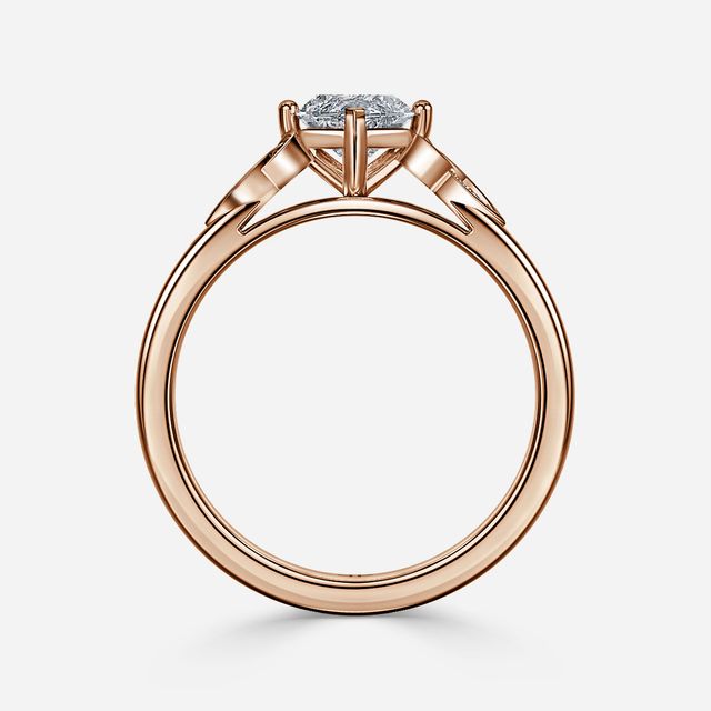 Celtic Song Rose Gold Vintage Engagement Ring